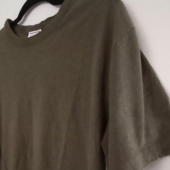 FRANK + OAK hemp and organic cotton khaki tshirt - Picture 2 of 8